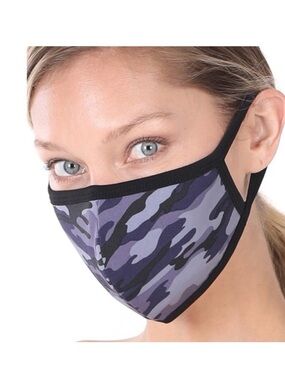 🔴 5 for $10 ONE Zenana Camouflage Print Cotton Face Mask